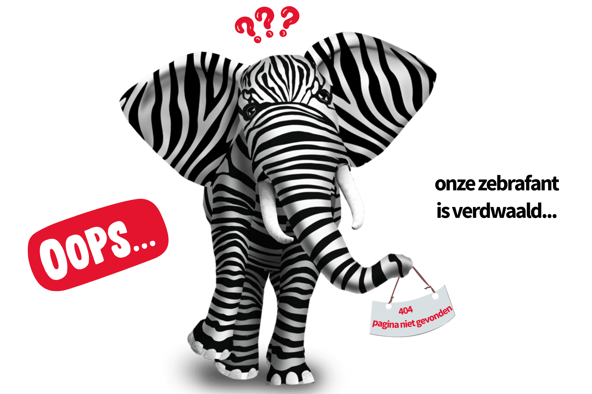 Onze Zebrafant Heeft Zijn Liep Verloren